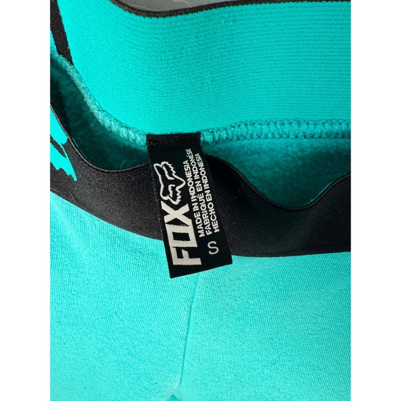 Fox Racing Women's Teal Jogger Sweatpants Thermal Logo Waistband Size S - Picture 7 of 7